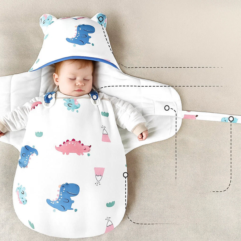 SnuggleBear – Komfort och bekvämlighet – Bomullsfilt för inbakning av spädbarn