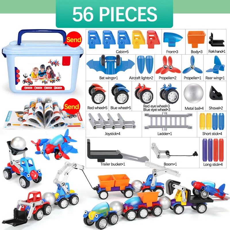 Magnetic Cars™ – Magnetisk bygglek - leksaksset med magnetiska fordon