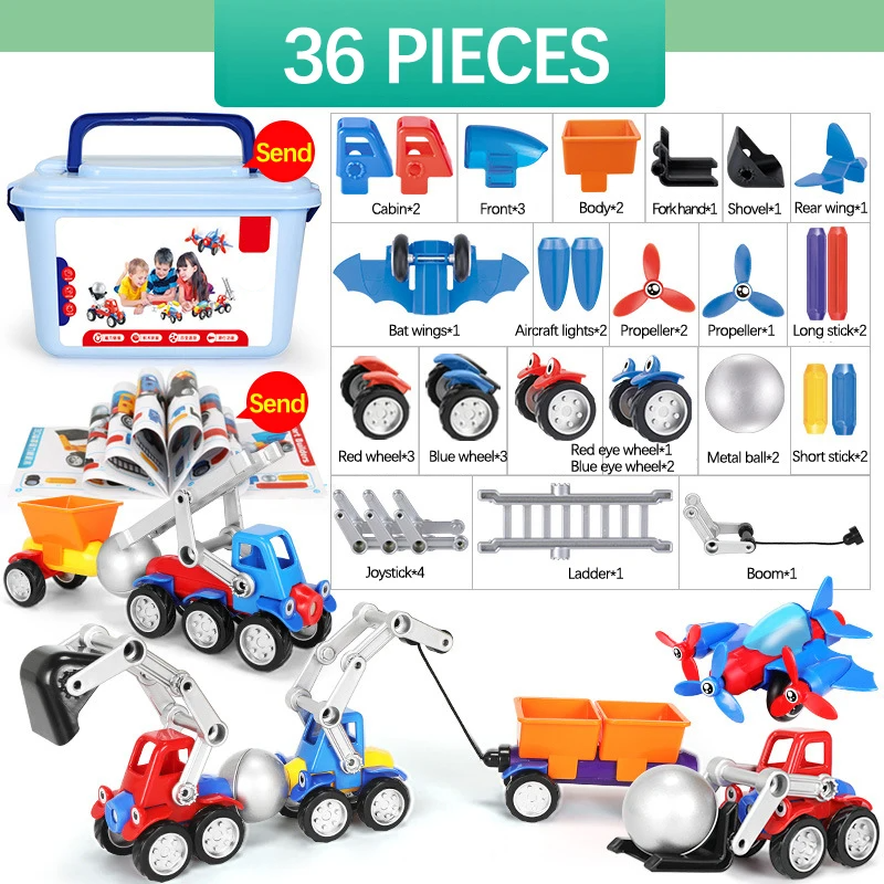 Magnetic Cars™ – Magnetisk bygglek - leksaksset med magnetiska fordon