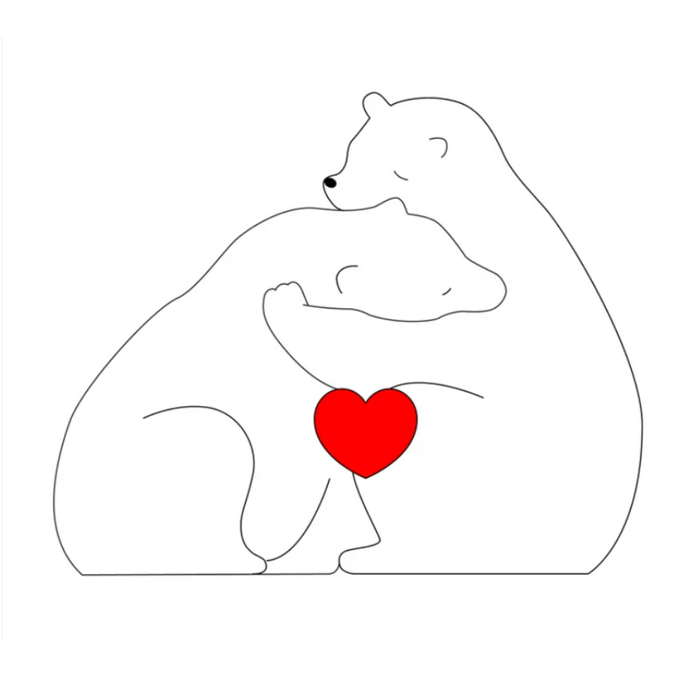 Family Puzzle™ – Personlig morsdagspresent med björnfamiljen