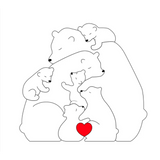 Family Puzzle™ – Personlig morsdagspresent med björnfamiljen