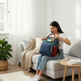 TravelNest – Alltid en viloplats – 2-i-1 skötväska med babysäng