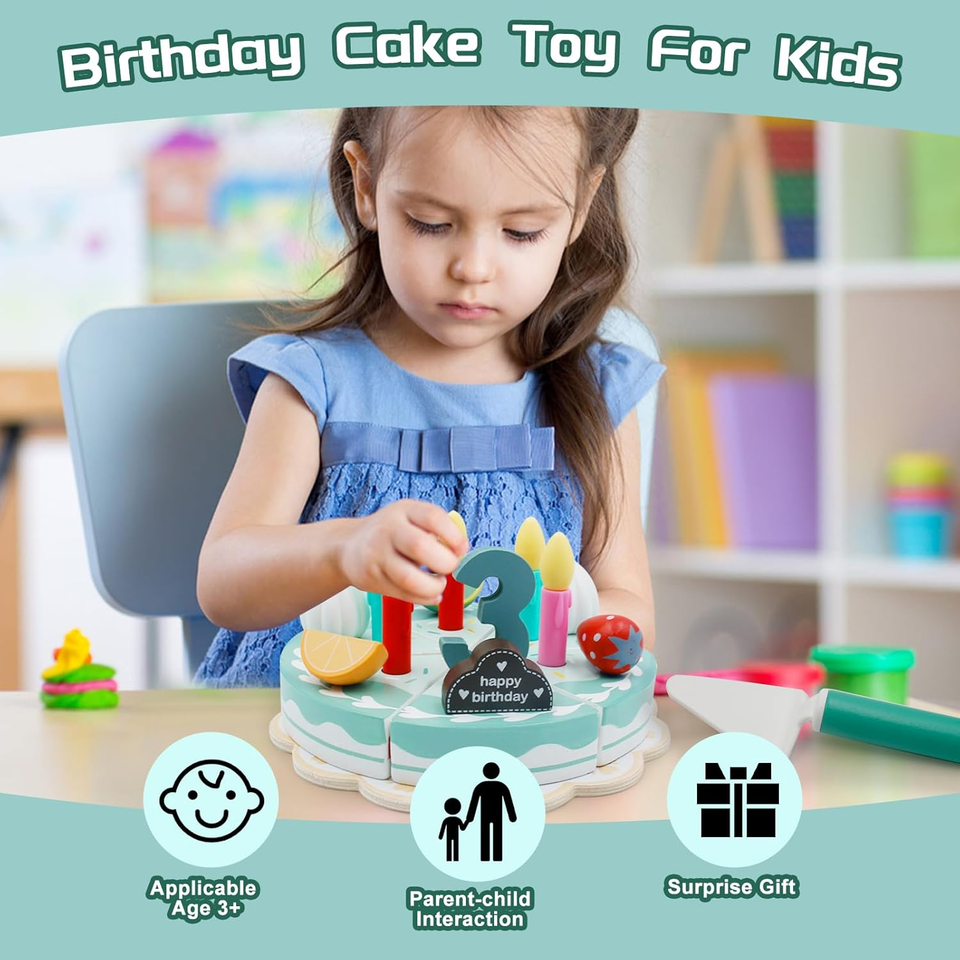 TinyChef – Lärorikt & roligt – Träköksset med tårta och tillbehör