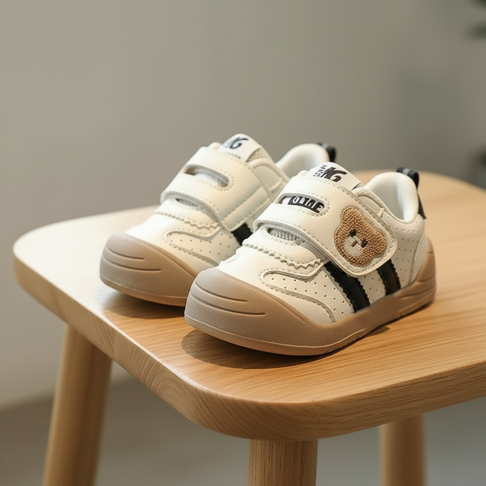 KinderMove – Robust & smidig - Sneakers med kardborreband och björnmotiv