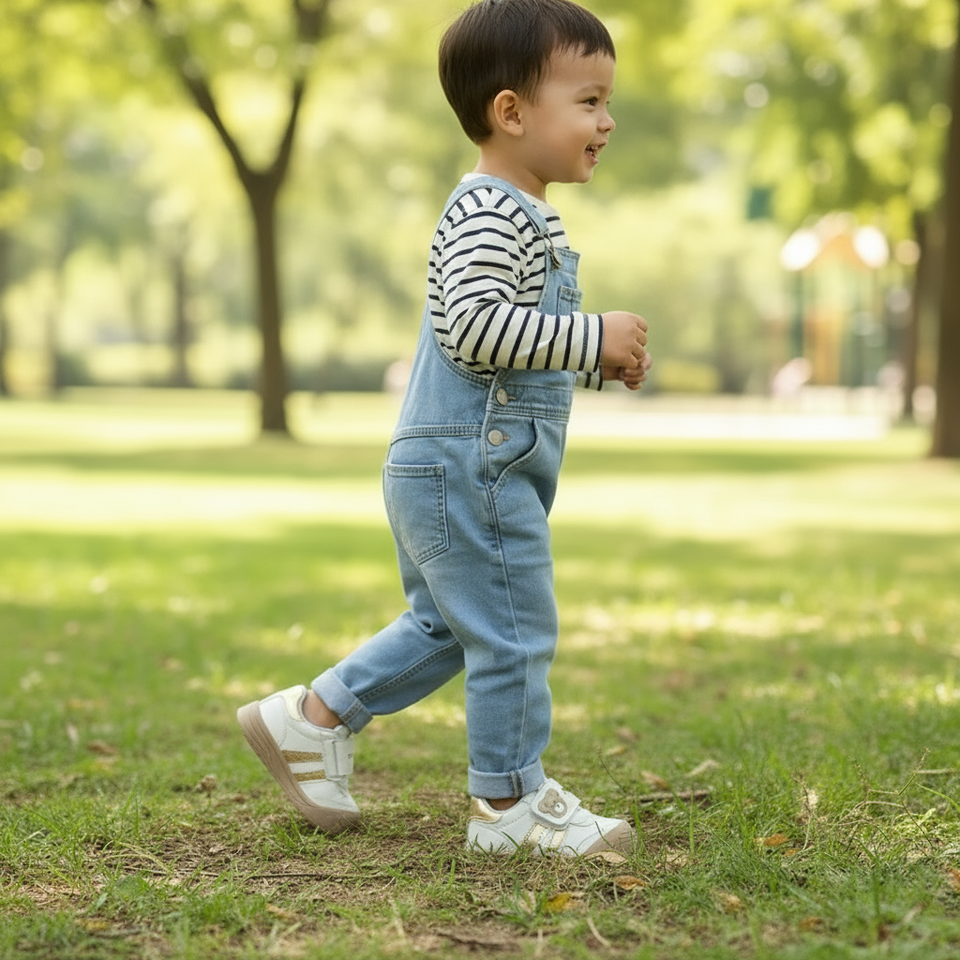 KinderMove – Robust & smidig - Sneakers med kardborreband och björnmotiv