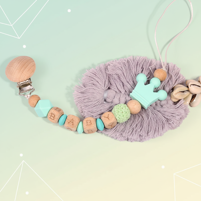 Personalized Pacifier Chain – Säker & stilfull – Personlig nappkedja