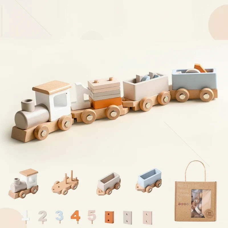 TrainCount –  Klassiskt & pedagogiskt – Trätåg från Montessori