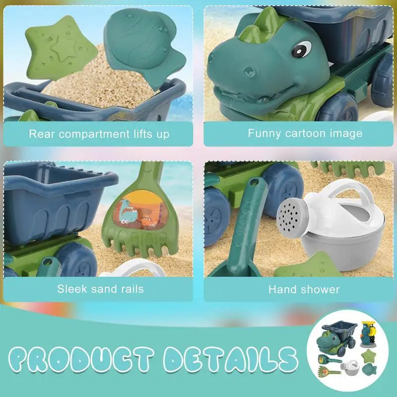 Beach Dino Set™ – Bygg ditt slott – Dinotruck-stranden
