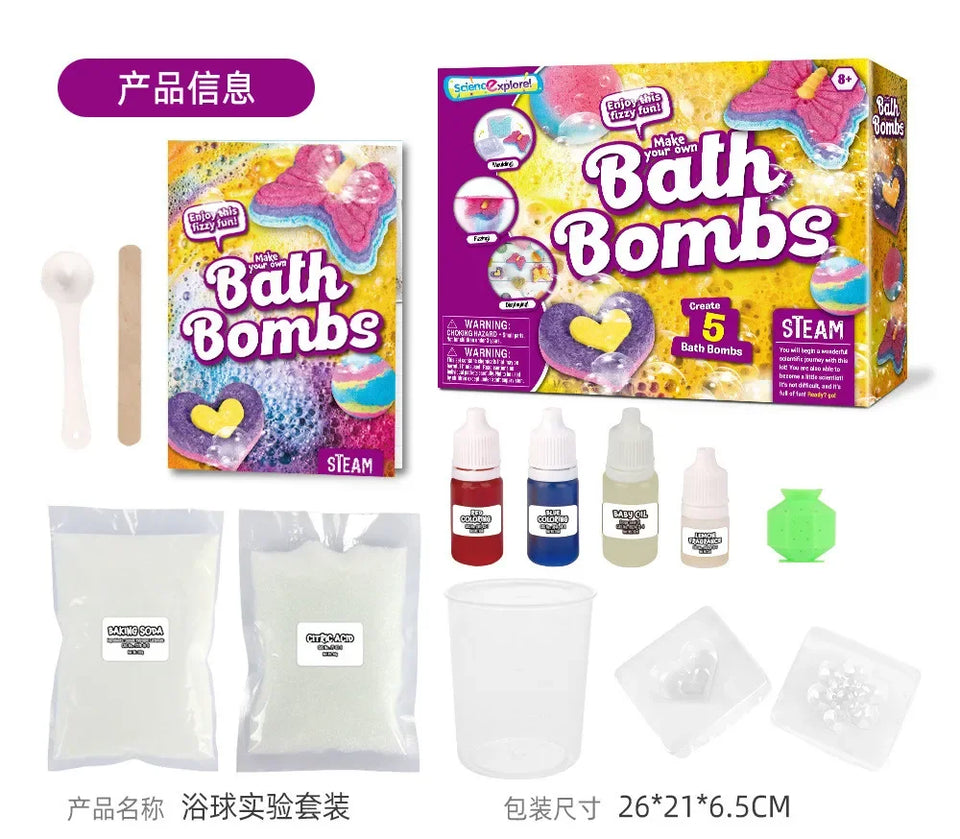 BathBombs – Färgglatt & lärorikt – DIY-set för badbomber
