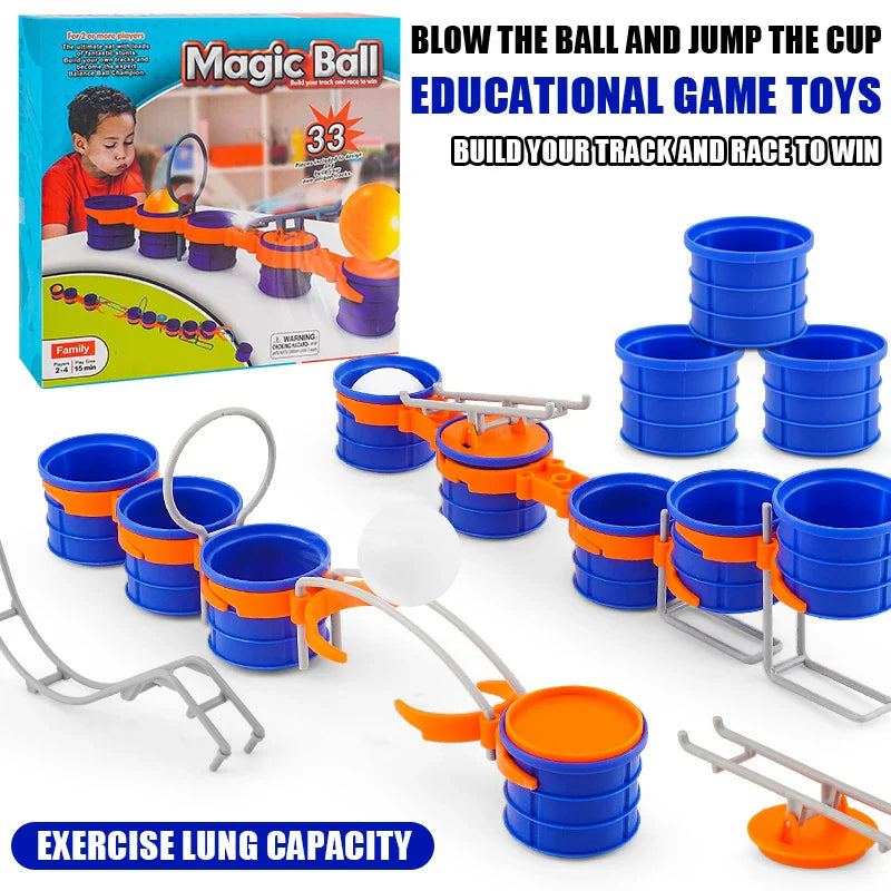 Cup Jump Ball Game – Aktivt & interaktivt – Puff Ball sällskapsspel