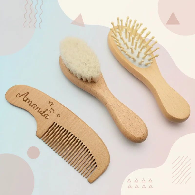 Personalized Hairbrush – Mjuk & unik – Personligt anpassat hårborstset för bebisar