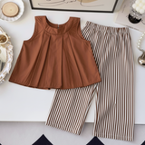 Sleeveless Tops & Pants – Mjuk & elegant – Sommarset för barn
