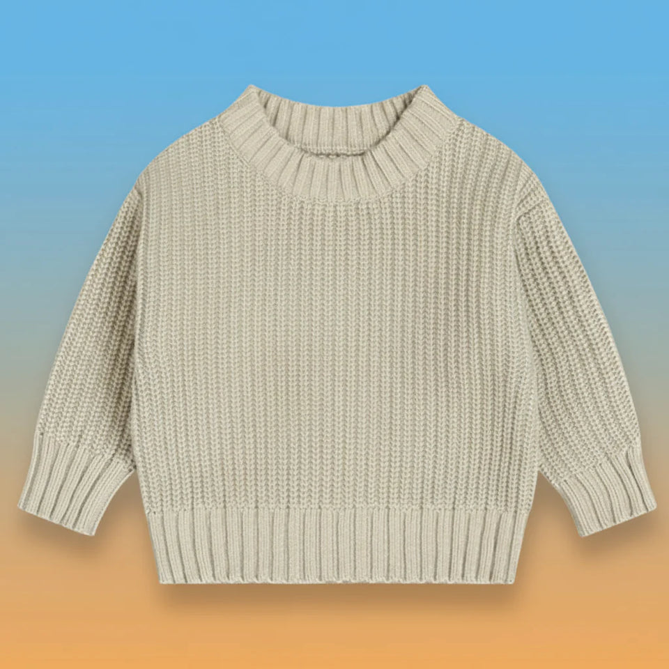 PureSoft – Classic & Cozy - Enfärgad stickad tröja