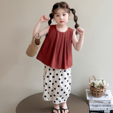 Sleeveless Tops & Pants – Mjuk & elegant – Sommarset för barn
