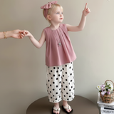Sleeveless Tops & Pants – Mjuk & elegant – Sommarset för barn