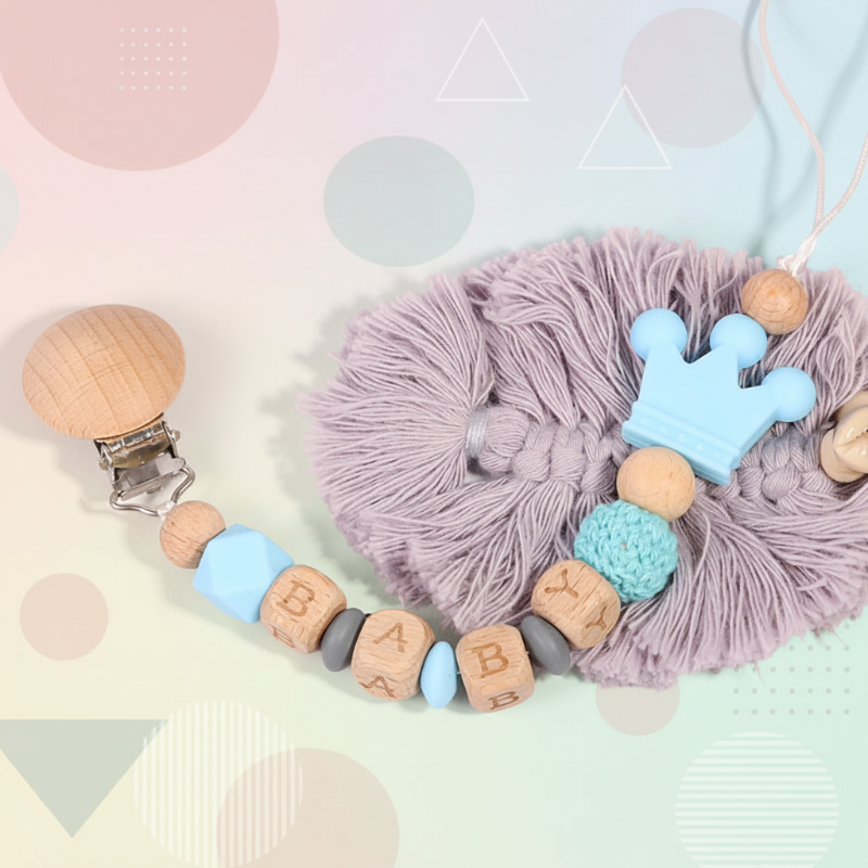 Personalized Pacifier Chain – Säker & stilfull – Personlig nappkedja
