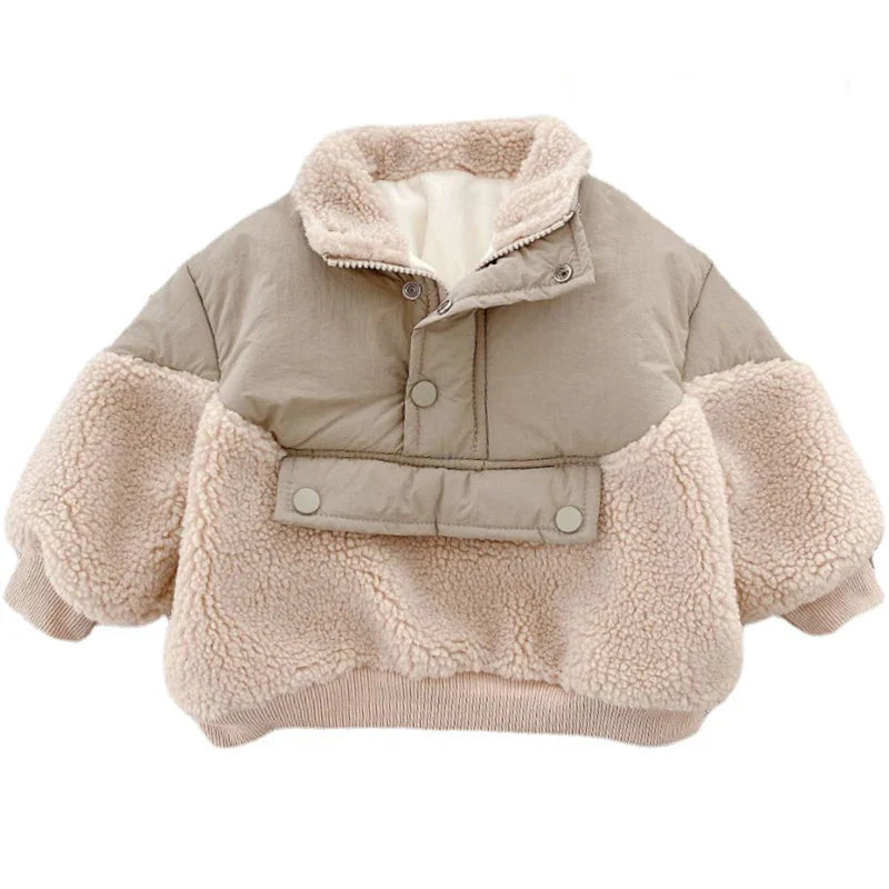 Mini Fashion™ - Supervarm - Lammullsjacka av fleece