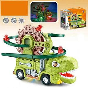 Dino Slide Truck™ - Klättra och tävla med dinosaurier! - Dinosaurielastbil