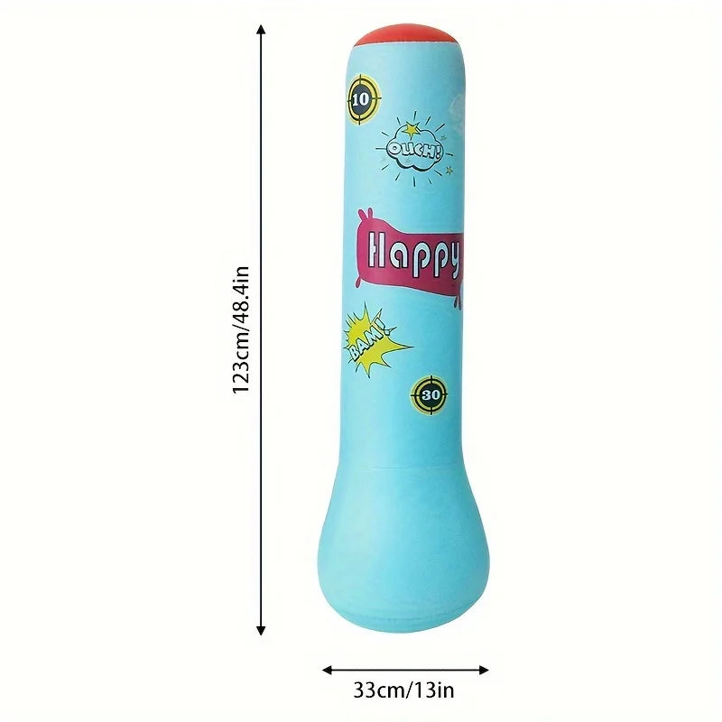 BopBag – Roligt & Aktivt – Uppblåsbar boxningssäck med handskar