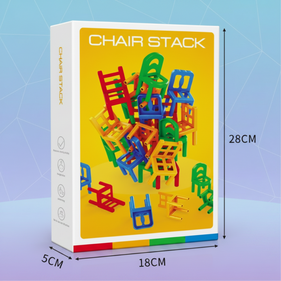 Chair Stack™ - Interaktiv och stimulerar kreativiteten - Stapla stolar-spel