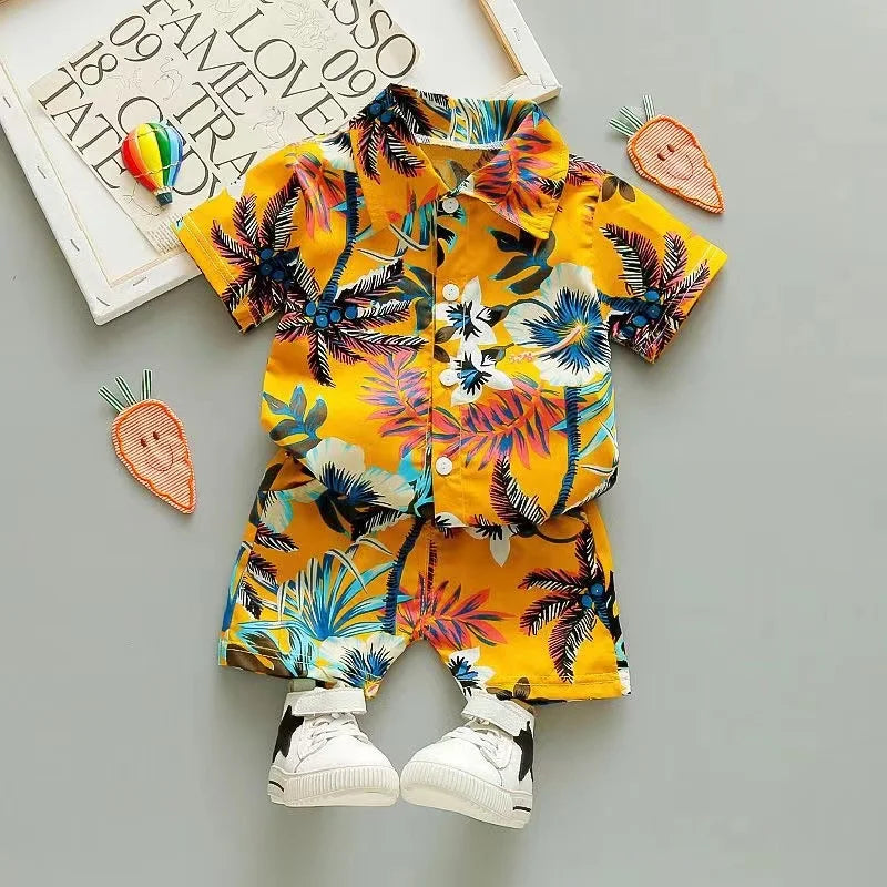 Mini Fashion™ - Fräsch och glad - Blommigt set för pojkar