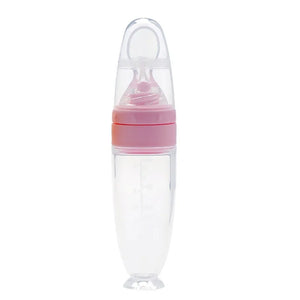 Silicone Feeding Bottle™ -  Matstund med sked - Matningsflaska i silikon