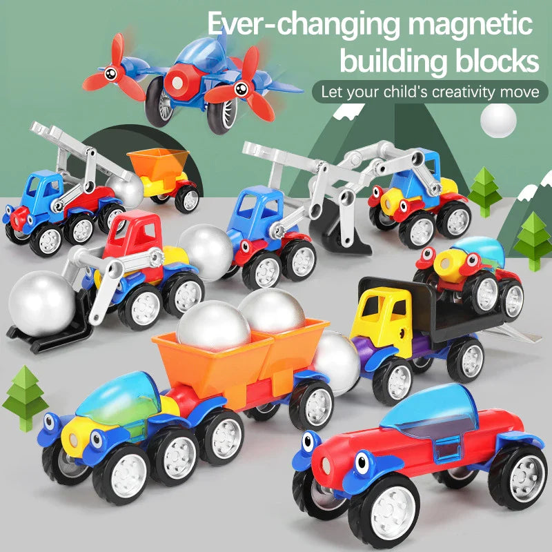Magnetic Cars™ – Magnetisk bygglek - leksaksset med magnetiska fordon