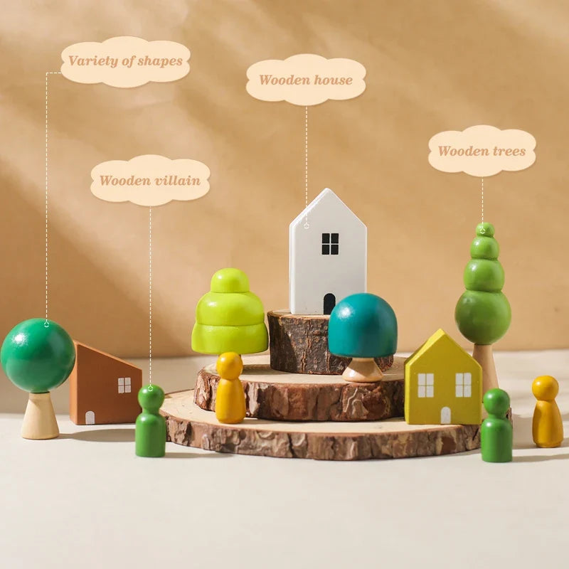 Wooden Forest Blocks – Kreativitet & utveckling – Byggklossar i trä