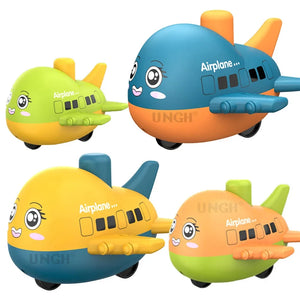 Cartoon Plane Toy™ - Press & Play - Leksaksplan