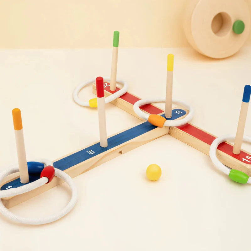 Montessori Ring Toss Game – Aktivt & lärorikt – Ringkastningsspel