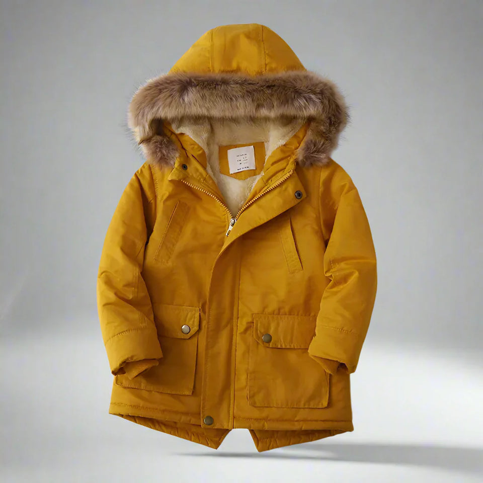 CozyTrend – Varm och elegant – Parkas vinterjacka med pälskrage