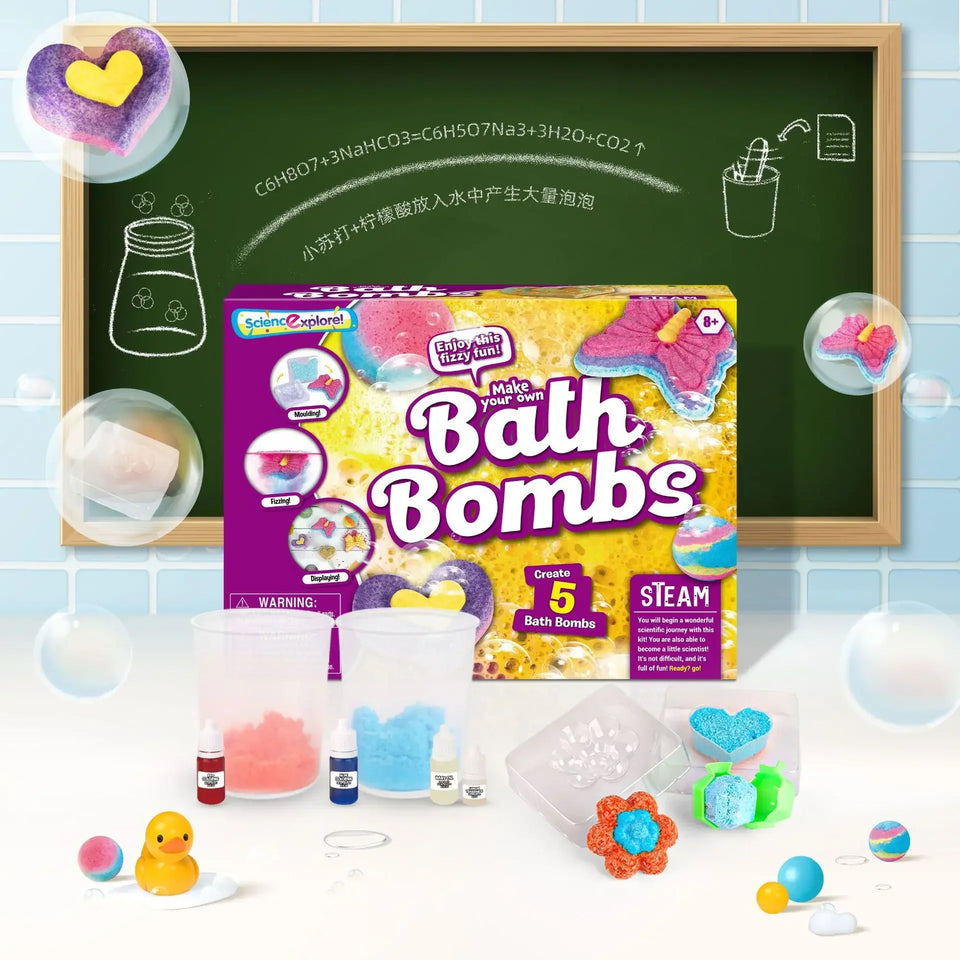 BathBombs – Färgglatt & lärorikt – DIY-set för badbomber