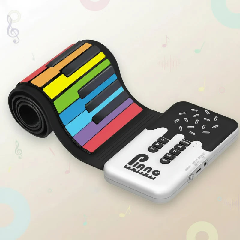 Roll-up Piano Keyboard – Kreativt & lärorikt – hopfällbart piano