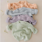 PureSoft – Classic & Cozy - Enfärgad stickad tröja