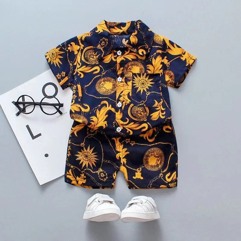 Mini Fashion™ - Fräsch och glad - Blommigt set för pojkar