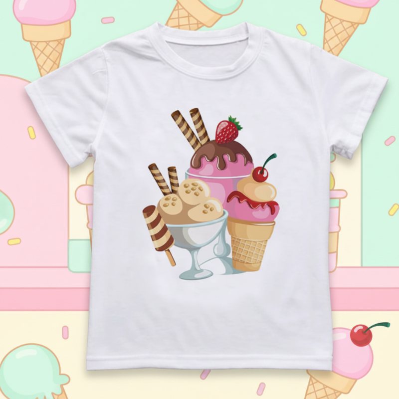 Boys & Girls Summer Tee – Bekvämt och lekfullt – T-shirt för barn med roligt tryck