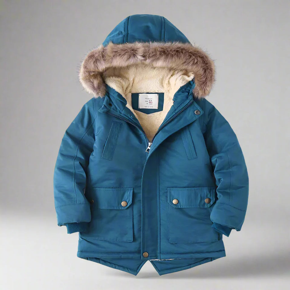 CozyTrend – Varm och elegant – Parkas vinterjacka med pälskrage