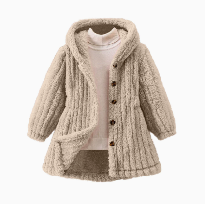 Mini Fashion™ - Mjukt fleecefoder för flickor - Vinterjacka