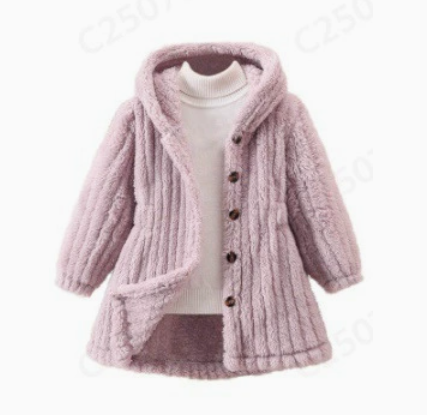 Mini Fashion™ - Mjukt fleecefoder för flickor - Vinterjacka