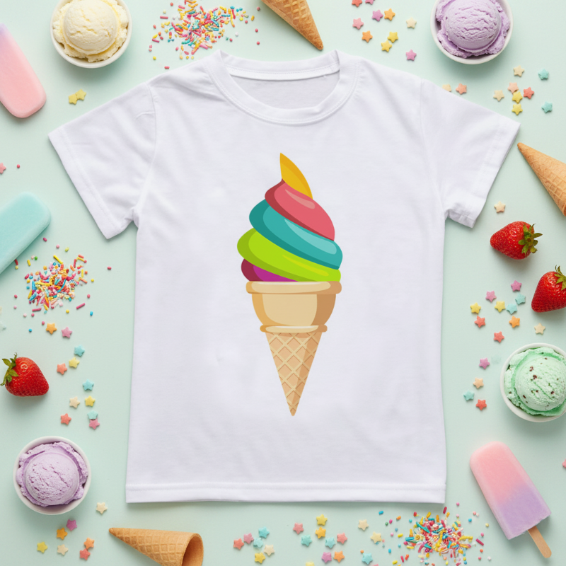 Boys & Girls Summer Tee – Bekvämt och lekfullt – T-shirt för barn med roligt tryck