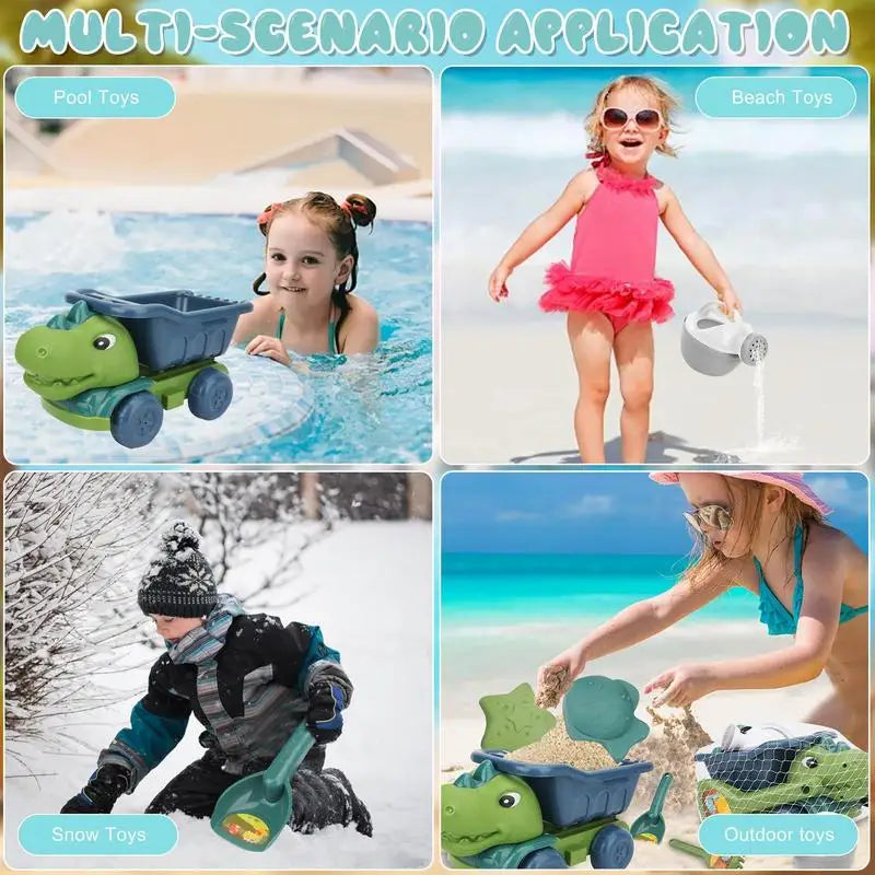 Beach Dino Set™ – Bygg ditt slott – Dinotruck-stranden