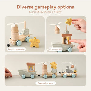 HappyTrain – Montessori & Fun – Träsats med tåg