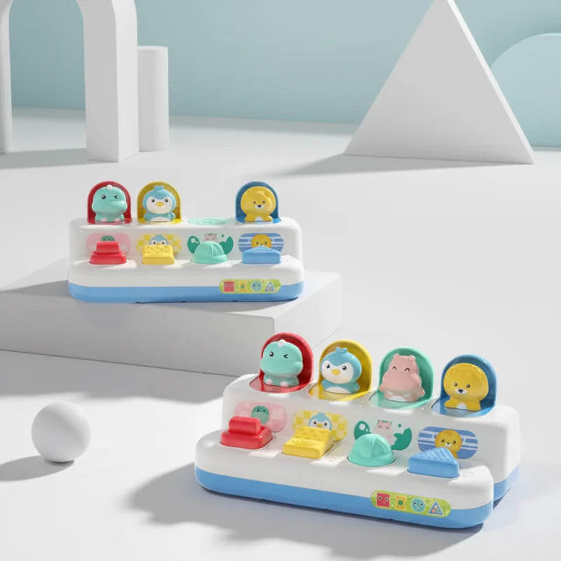 Pop Up Activity Toy – Upptäcka & lära – Sensoriska babyleksaker