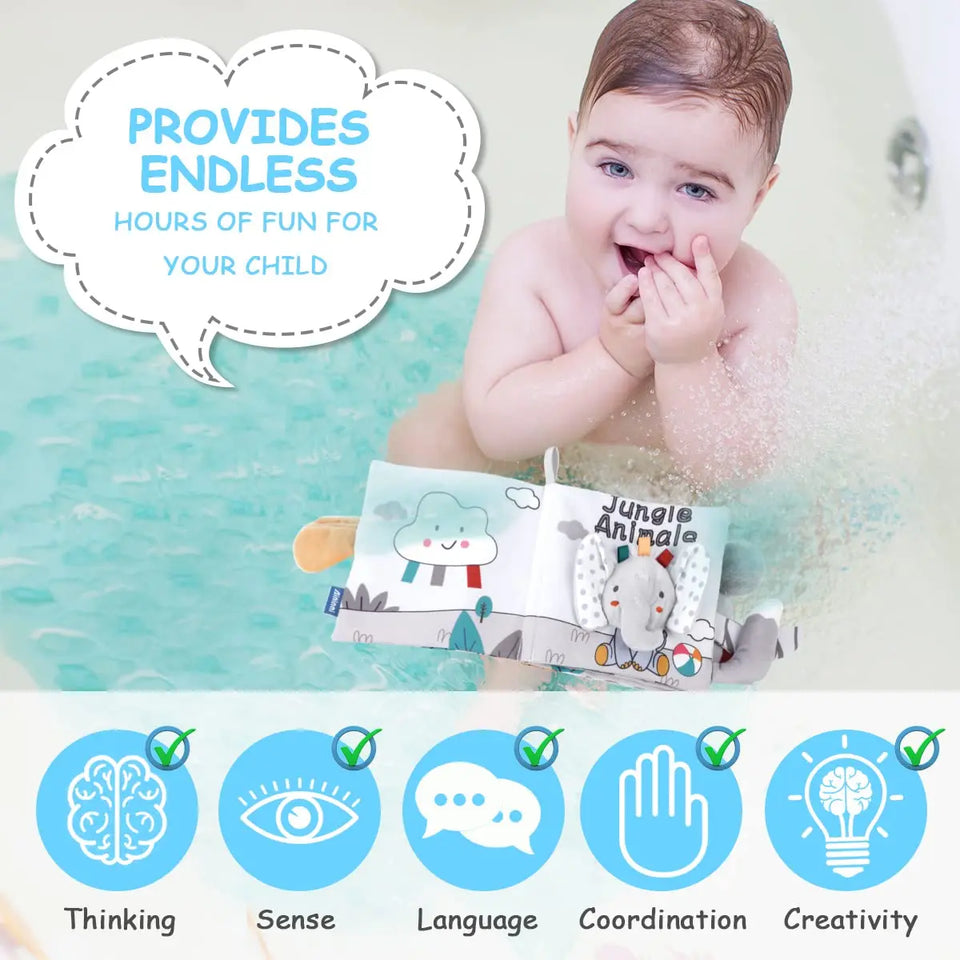 Soft Sensory Book – Känn & Upptäck - Babyhäfte