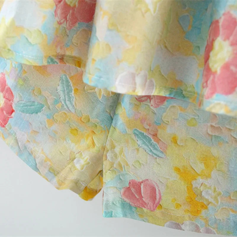 Mini Fashion™ - Sommarblommor Chic - Sommarklänning Peony print