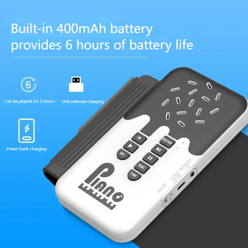 Roll-up Piano Keyboard – Kreativt & lärorikt – hopfällbart piano
