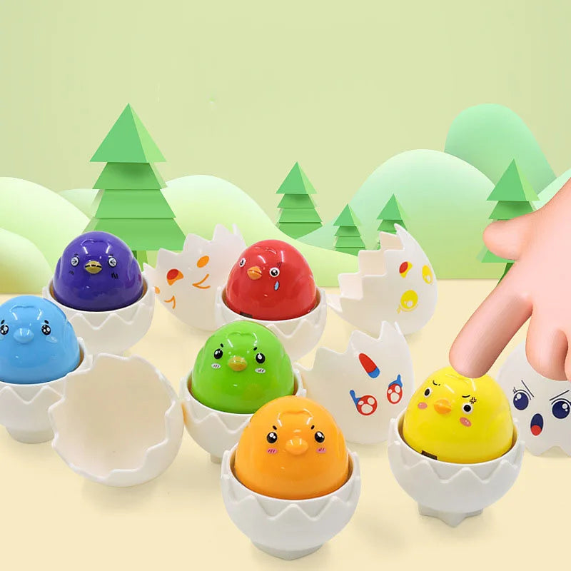 Montessori 3D Eggs Puzzle – Ett roligt påskspel – Äggsorteringsspel
