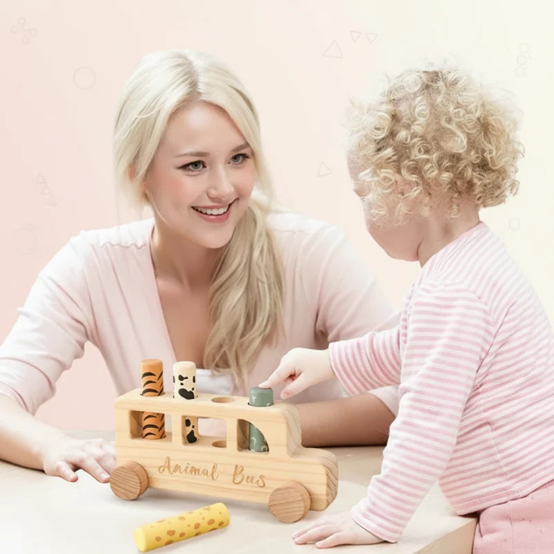 PressBus – Montessori & Lärorikt – Träpressleksak