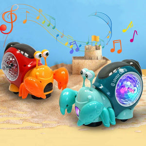 Music Snail™ - Lysande lekkamrat - Leksakssnigel och krabba