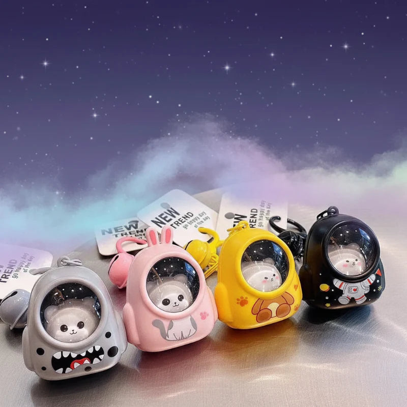 Glowing Astronaut Charm – Söt & lysande – Astronaut-nyckelring